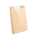 Bread Baking Food Bag Kraft Paper Square Bottom Packaging Bag Customized with Window